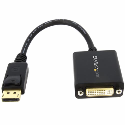 StarTech.com DisplayPort to DVI-D Adapter - 1920x1200 - Passive DVI Video Converter with Latching DP Connector (DP2DVI2) - DisplayPort adapter - DisplayPort (M) to DVI-I (F) - 15.2 cm - black - for P/N: DK30C2DPEPUE, DK30C2DPPD, DK30C2DPPDUE, DK31C3HDPD, DK31C3HDPDUE, MST14DP123DP
