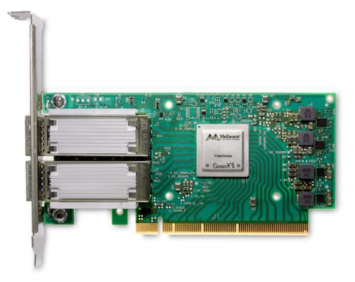 Lenovo ThinkSystem Mellanox ConnectX-5 Ex Low-Latency - Network adapter - PCIe 4.0 x16 low profile - Gigabit Ethernet / 10Gb Ethernet / 25Gb Ethernet / 40Gb Ethernet QSFP28 x 2 - for ThinkAgile HX2320 Appliance, ThinkAgile VX Certified Node 7Y94, 7Z12