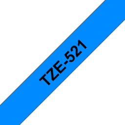 Brother TZe-521 - Black on blue - Roll (0.9 cm x 8 m) 1 cassette(s) laminated tape - for Brother PT-D210, D600, H110, H200, P-Touch PT-1005, E310, H107, P-Touch Cube Plus PT-P710