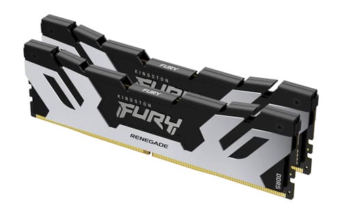 Kingston FURY Renegade - DDR5 - kit - 64 GB: 2 x 32 GB - DIMM 288-pin - 6400 MT/s / PC5-51200 - CL32 - 1.1 V - unbuffered - on-die ECC - black, silver