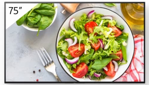 Sony Bravia Professional Displays FW-75BZ35L - 75" Diagonal Class BZ35L Series LED-backlit LCD display - digital signage - Android TV - 4K UHD (2160p) 3840 x 2160 - HDR - Direct LED