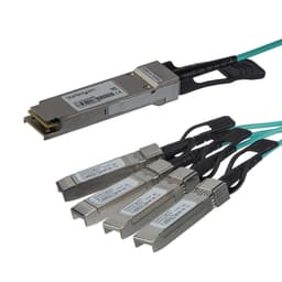 StarTech.com AOC Breakout Cable for Cisco QSFP-4X10G-AOC7M, 7m/23ft 40G 1x QSFP+ to 4x SFP+ AOC Cable, 40GbE/40Gb QSFP Plus Transceiver Module Active Optical Fiber Breakout Cable, C9300 - Lifetime Warranty (QSFP4X10GAO7) - Breakout cable - QSFP+ latched to SFP+ latched - 7 m - fibre optic - SFF-8431/SFF-8432/SFF-8436 - active - black