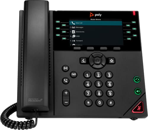 Poly VVX 450 - VoIP phone - 3-way call capability - SRTP, SIP, SDP - 12 lines - black