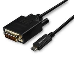 StarTech.com 10ft (3m) USB C to DVI Cable, 1080p (Single Link) USB Type-C (DP Alt Mode HBR2) to DVI-Digital Video Adapter Cable, Thunderbolt 3 Compatible, Laptop to DVI Monitor/Display - USB-C Adapter Cable (CDP2DVI3MBNL) - External video adapter - VIA/VLI - VL100 / Parade - PS171 - USB-C - DVI - black - for P/N: TB4CDOCK