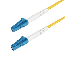 StarTech.com 2m (6.6ft) LC to LC (UPC) OS2 Single Mode Simplex Fiber Optic Cable, 9/125�m, Laser Optimized, 40G/100G, Bend Insensitive, Low Insertion Loss - LSZH Fiber Patch Cord (SPSMLCLC-OS2-2M) - Patch cable - LC/UPC single-mode (M) to LC/UPC single-mode (M) - 2 m - 2 mm - fibre optic - simplex - 9 / 125 micron - OS1/OS2 - halogen-free, bi-directional, passive - yellow