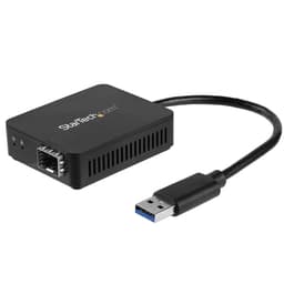 StarTech.com USB 3.0 to Fiber Optic Converter, Compact USB to Open SFP Adapter, USB to Gigabit Network Adapter, USB 3.0 Fiber Adapter Multi Mode(MMF)/Single Mode Fiber (SMF) Compatible - USB Ethernet adapter (US1GA30SFP) - Network adapter - USB 3.0 - 1000Base-LX/1000Base-SX x 1 - black