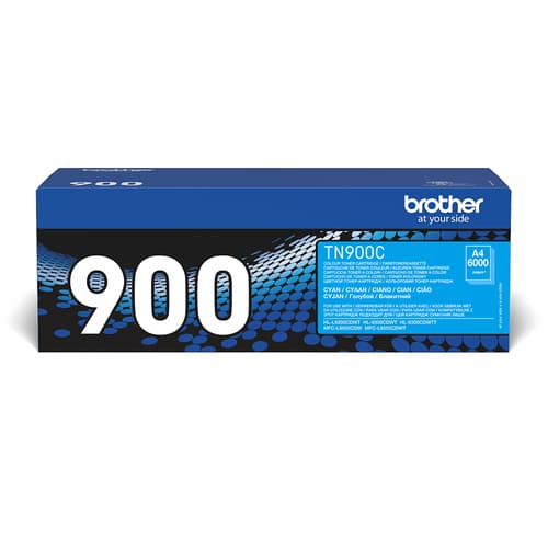 Brother TN900C - Cyan - original - toner cartridge - for Brother HL-L9200CDWT, HL-L9300CDWT, HL-L9300CDWTT, MFC-L9550CDW, MFC-L9550CDWT