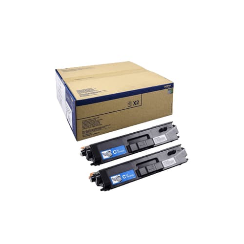 Brother TN900C - 2-pack - cyan - original - toner cartridge - for Brother HL-L9200CDWT, HL-L9300CDWT, HL-L9300CDWTT, MFC-L9550CDW, MFC-L9550CDWT