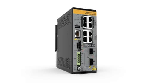 Allied Telesis AT IE220-10GHX - Switch - L2+ - Managed - 8 x 10/100/1000Base-T + 2 x 1 Gigabit / 10 Gigabit SFP+ (uplink) - DIN rail mountable, wall-mountable - PoE++ (240 W)