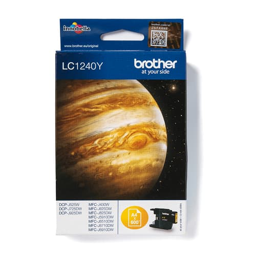 Brother LC1240Y - Yellow - original - ink cartridge - for Brother DCP-J525, J725, J925, MFC-J430, J5910, J625, J6510, J6710, J6910, J825