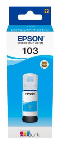 Epson Ink Cartridges, 103, 101 4 colour ink bottles, Ink Bottle, 1 x 70.0 ml Cyan