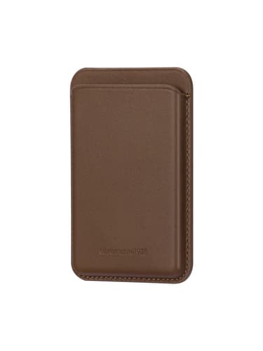 Leather wallet w MagSafe-Dark Tan