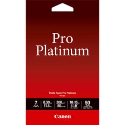 Canon Photo Paper Pro Platinum - 101.6 x 152.4 mm 50 sheet(s) photo paper - for PIXMA MG5720, MG5721, MG5722, MG6821, MG6822, MG7720, TS5020, TS6020, TS8020, TS9020