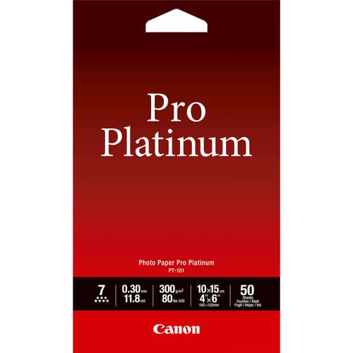 Canon Photo Paper Pro Platinum - 101.6 x 152.4 mm 50 sheet(s) photo paper - for PIXMA MG5720, MG5721, MG5722, MG6821, MG6822, MG7720, TS5020, TS6020, TS8020, TS9020
