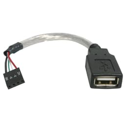 StarTech.com 6in USB 2.0 A to USB 4 Pin to Motherboard Header Adapter F/F - USB cable - USB (F) to 4 pin USB 2.0 header (F) - USBMBADAPT - USB cable - USB (F) to 4 pin USB 2.0 header (F) - 15 cm - for P/N: 35FCREAD, 35FCREADBK, 35FCREADREM