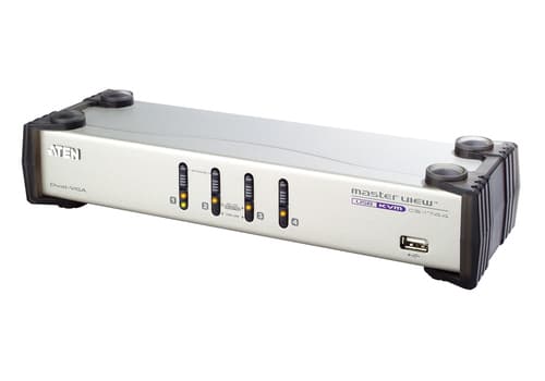 ATEN MasterView Dual-View CS-1744 - KVM / audio / USB switch - 4 x KVM / audio / USB - 1 local user - desktop