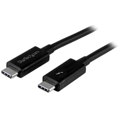 StarTech.com 1m (3.3ft) Thunderbolt 3 Cable, 20Gbps, 100W PD, 4K Video, Thunderbolt-Certified, Compatible w/ TB4/USB 3.2/DisplayPort - Thunderbolt cable - 24 pin USB-C (M) to 24 pin USB-C (M) - Thunderbolt 3 / USB / DisplayPort - 1 m - black - for P/N: CDP2HDUACP, CDP2HDUACPW, PEXUSB321C