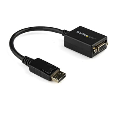 StarTech.com DisplayPort To VGA Video Adapter Converter - Active - 1080p - DP to VGA Converter (DP2VGA2) - Display adapter - DisplayPort (M) to HD-15 (VGA) (F) - 27.94 cm - latched - black - for P/N: DK30C2DAGPD, MST14DP123DP, TB32DP14, TB3CDK2DP, TB3CDK2DPUE, TB3DK2DPM2, TB3DKM2DPL