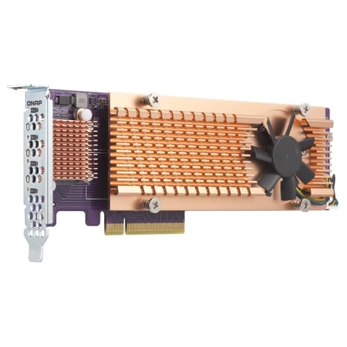 QNAP QM2-4P-384 - Storage controller - PCIe 3.0 - low profile - PCIe 3.0 x8 - for QNAP TS-1273, 1277, 473, 677, 873, 877, 977, EC1280, TVS-2472, 473, 673, 872, 873, 882
