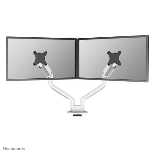 Neomounts DS70S-950WH2 NEXT One - Mounting kit (monitor arm, clamp mounting base, grommet mount) - full-motion - for 2 LCD displays - aluminium - white - screen size: 17"-35" - desk-mountable