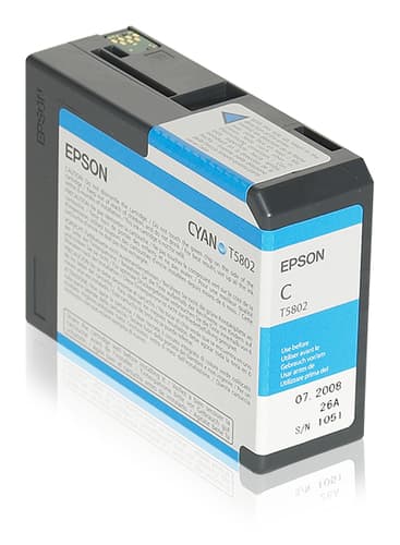 Epson Ink Cartridges, T580200, Singlepack, 1 x 80.0 ml Cyan
