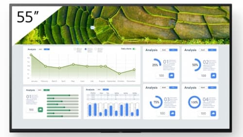 Sony Bravia Professional Displays FW-55BZ30L - 55" Diagonal Class BZ30L Series LED-backlit LCD display - digital signage - Android TV - 4K UHD (2160p) 3840 x 2160 - HDR - Direct LED