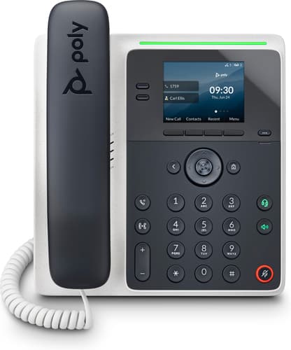 Poly Edge E100 - VoIP phone with caller ID/call waiting - 3-way call capability - SIP, SDP - midnight blue, white