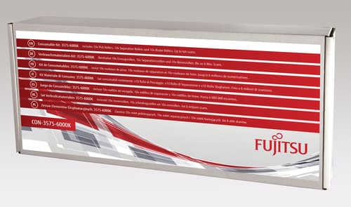 Fujitsu/PFU Consumable Kit: 3575-6000K 10 Pack: For fi-6400, fi-6800. Includes 10x Pick Rollers, 10x Separation Rollers and 10x Brake Rollers. Estimated Life: Up to 6m scans.