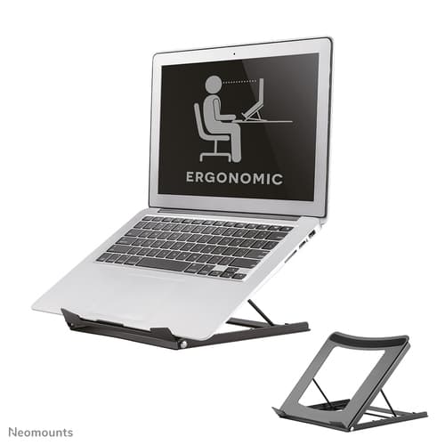 Neomounts NSLS075 - Stand - for notebook - powder-coated steel - black - screen size: 10"-15" - desktop