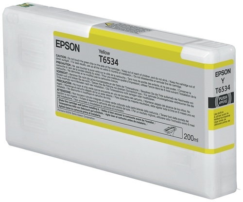 Epson Ink Cartridges, Ultrachrome HDR, T6534, Singlepack, 1 x 200.0 ml Yellow, Standard — image 1