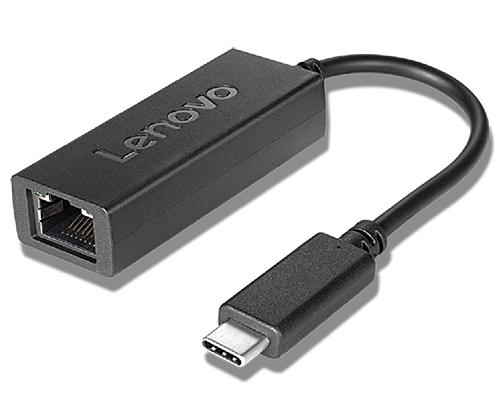 Lenovo USB-C to Ethernet Adapter - Network adapter - USB-C - Gigabit Ethernet x 1 - black - for ThinkSmart Hub 11H1 — image 1