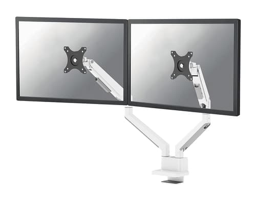 Neomounts NEXT Slim DS70-250WH2 - Mounting kit (articulating arm) - full-motion - for 2 monitors - aluminium - white - screen size: 17"-32" - desk-mountable
