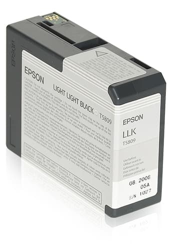 Epson Ink Cartridges, T580900, Singlepack, 1 x 80.0 ml Light Light Black