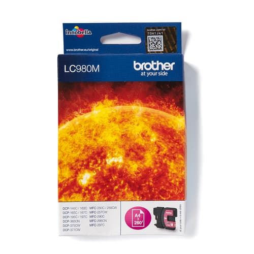 Brother LC980M - Magenta - original - ink cartridge - for Brother DCP-145, 163, 167, 193, 195, 197, 365, 373, 375, 377, MFC-250, 255, 290, 295, 297