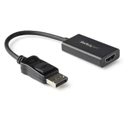 StarTech.com DisplayPort to HDMI Adapter, 4K 60Hz HDR10 Active DisplayPort 1.4 to HDMI 2.0b Video Converter, 4K DP to HDMI Adapter Dongle for Monitor/Display/TV, Latching DP Connector - Ultra HD, EMI Shielding (DP2HD4K60H) - Adapter - DisplayPort male latched to HDMI female - 25.16 cm - shielded - black - 4K support - for P/N: ST121HD20FXA, SV231DHU34K6, SV231HU34K6, SV431HU34K6