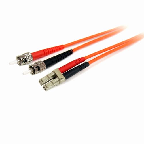 StarTech.com 3m Fiber Optic Cable - Multimode Duplex 62.5/125 - LSZH - OM1 - LC to ST Cat6 Patch Cable (FIBLCST3) - Patch cable - LC multi-mode (M) to ST multi-mode (M) - 3 m - fibre optic - duplex - 62.5 / 125 micron