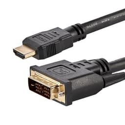 StarTech.com 6ft (1.8m) HDMI to DVI Cable, DVI-D to HDMI Display Cable (1920x1200p), Black, 19 Pin HDMI Male to DVI-D Male Cable Adapter, Digital Monitor Cable, M/M, Single Link - DVI to HDMI Cord (HDMIDVIMM6) - Adapter cable - HDMI male to DVI-D male - 1.83 m - black - for P/N: DK31C3HDPD, DK31C3HDPDUE, MDP2HDEC, ST121HD20FXA, VID2HDCON2, VS424HD4K60