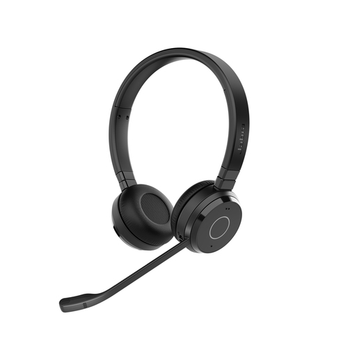 Jabra Evolve 65 TE Stereo - Headset - on-ear - Bluetooth - wireless - USB-A via Bluetooth adapter - noise isolating - Certified for Microsoft Teams — image 1