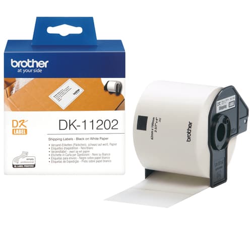 Brother DK-11202 - Black on white - 62 x 100 mm 300 label(s) (1 roll(s) x 300 shipping labels - for Brother QL-1050, 1060, 1110, 500, 550, 560, 570, 580, 600, 650, 700, 710, 720, 820