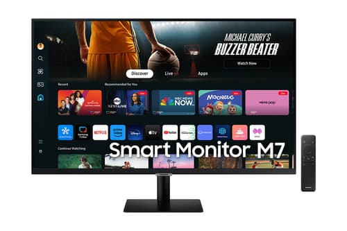 Samsung S32DM700UU - M70D Series - LED monitor - Smart - 32" - 3840 x 2160 4K @ 60 Hz - VA - 300 cd/m� - 3000:1 - HDR10 - 4 ms - 2xHDMI, USB-C - speakers - black
