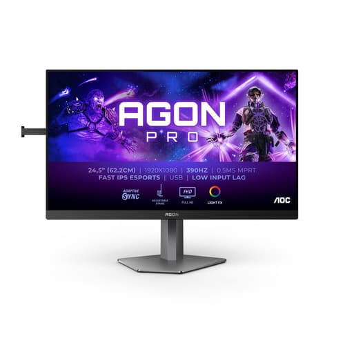 AOC AGON PRO AG256FS - AG6 Series - LED monitor - gaming - 25" (24.5" viewable) - 1920 x 1080 Full HD (1080p) @ 390 Hz - Fast IPS - 400 cd/m� - 1000:1 - DisplayHDR 400 - 0.3 ms - 2xHDMI, DisplayPort - black