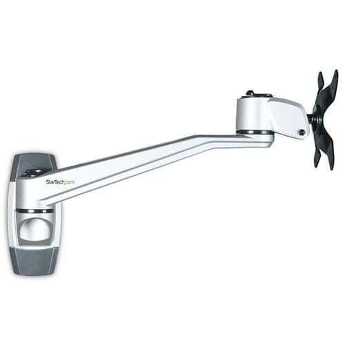 StarTech.com Wall Mount Monitor Arm - 10.2" Swivel Arm - For up to 34" VESA - Bracket - adjustable arm - for LCD display - aluminium - silver - screen size: 13"-30" - wall-mountable
