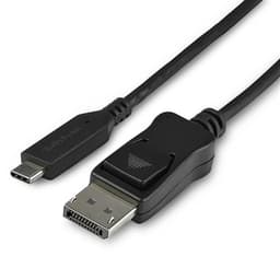 StarTech.com 3.3ft/1m USB C to DisplayPort 1.4 Cable, 4K/5K/8K USB Type-C to DP 1.4 Alt Mode Video Adapter Converter, HBR3/HDR/DSC, 8K 60Hz DP 1.4 Monitor Cable for USB-C and Thunderbolt 3 - USB-C to DP 8K Cable (CDP2DP141MB) - External video adapter - USB-C - DisplayPort - black - for P/N: TB4CDOCK