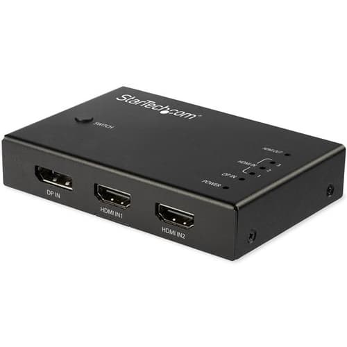StarTech.com 4 Port HDMI Video Switch - 3x HDMI & 1x DisplayPort - 4K 60Hz - Video/audio switch - 3 x HDMI + 1 x DisplayPort - desktop