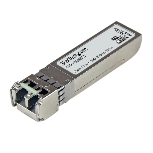 StarTech.com Cisco SFP-10G-SR Compatible SFP+ Module, 10GBASE-SR, 10GbE Multimode Fiber MMF Optic Transceiver, 10GE Gigabit Ethernet SFP+, LC 300m, 850nm, DDM, Cisco Firepower, ASR9000 — image 1