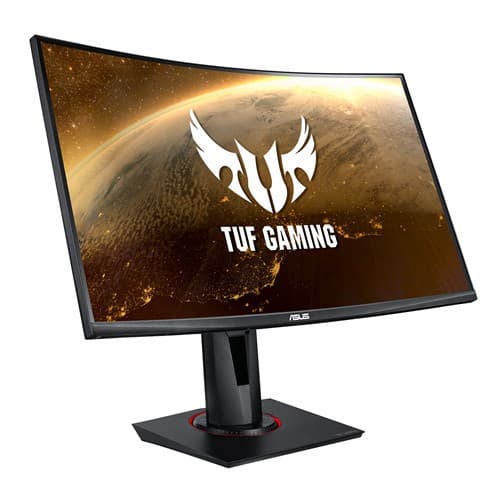 ASUS TUF Gaming VG27VQ - LED monitor - gaming - curved - 27" - 1920 x 1080 Full HD (1080p) @ 165 Hz - VA - 400 cd/m� - 3000:1 - HDR10 - 1 ms - HDMI, DVI-D, DisplayPort - speakers - black