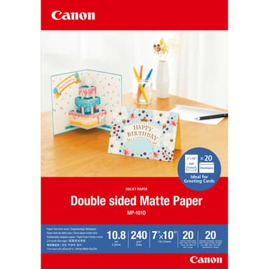 Canon MP-101D - Double matte - 10.8 mil - 177.8 x 254 mm - 240 g/m� - 20 sheet(s) photo paper