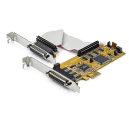 StarTech.com 8-Port PCI Express RS232 Serial Adapter Card, PCIe RS232 Serial Card, 16C1050 UART, Low Profile Serial DB9 Controller/Expansion Card, 15kV ESD Protection, Windows/Linux - Full Profile Bracket Incl - Serial adapter - PCIe low profile - RS-232 x 8 - yellow - TAA Compliant