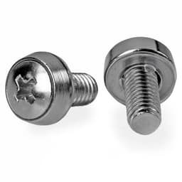 StarTech.com 12-24 Server Rack Screws - 50 pack - Nickel-plated - Rack screws - silver - US government - TAA Compliant (pack of 50 pieces) - for P/N: RK630WALVS, RK830WALVS
