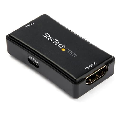 StarTech.com 45ft / 14m HDMI Signal Booster - 4K 60Hz - USB Powered - HDMI Inline Repeater & Amplifier - 7.1 Audio Support (HDBOOST4K2) - Video/audio extender - HDMI - up to 14 m